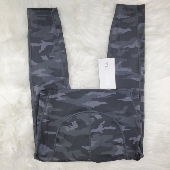 NWOT Athleta Black Ultimate Camo Leggings - Picture 7 of 9